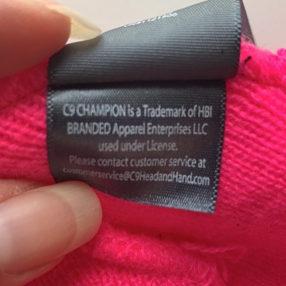 Champion Bright Pink Knit Hat- Beanie- Baby Toddler Size 12-24 Mo. Winter - Picture 7 of 9
